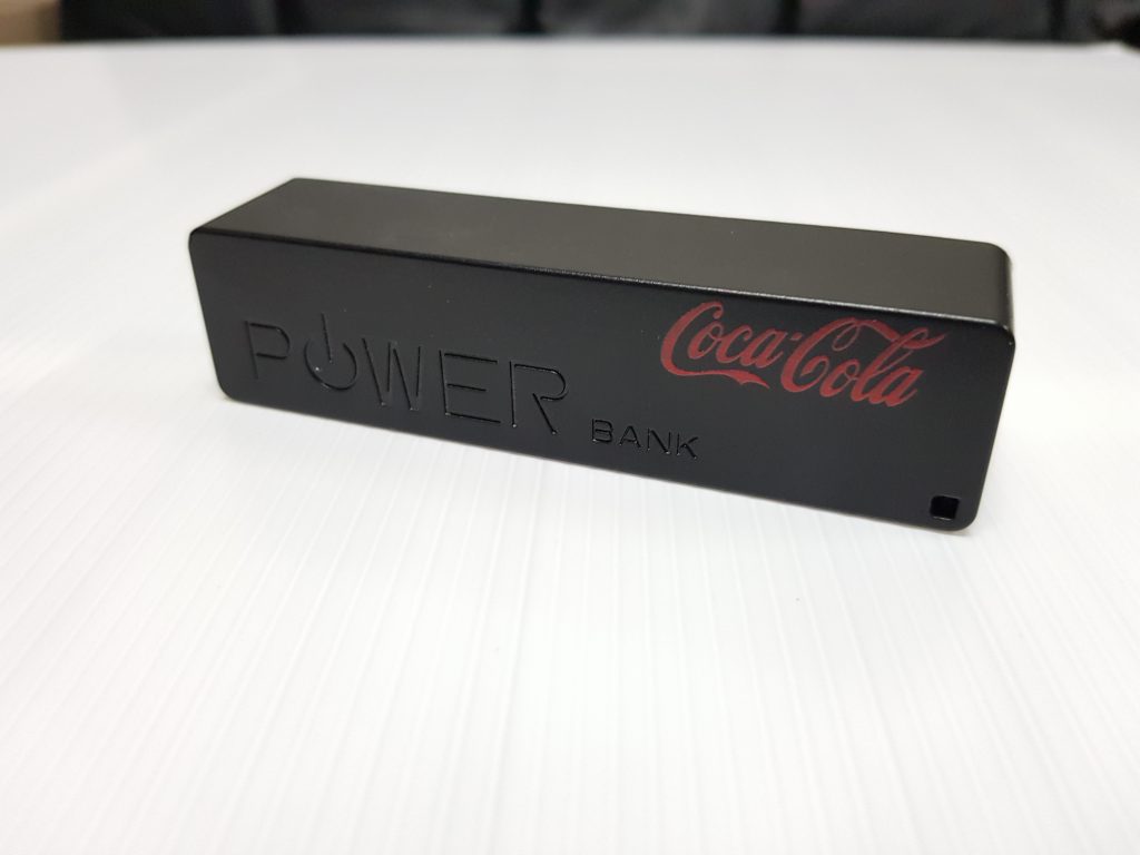 สกรีนโลโก้ Power Bank พลาสติก