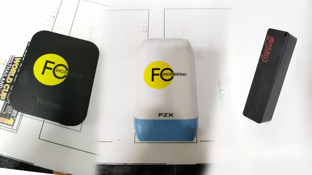 สกรีนโลโก้ Power Bank พลาสติก