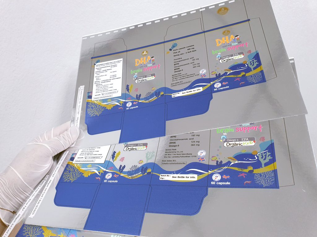 พิมพ์กระดาษฟอยล์สีเงิน MPET Film UV Print